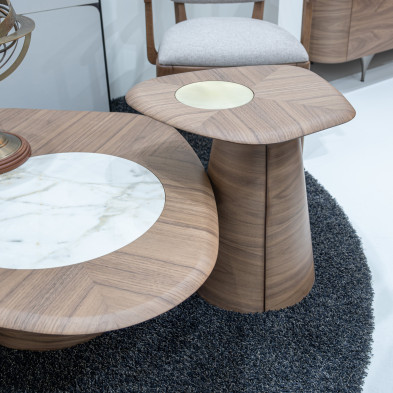 Приставной столик Hurtado Legacy 55 x 50 x h55 см, натуральный матовый орех