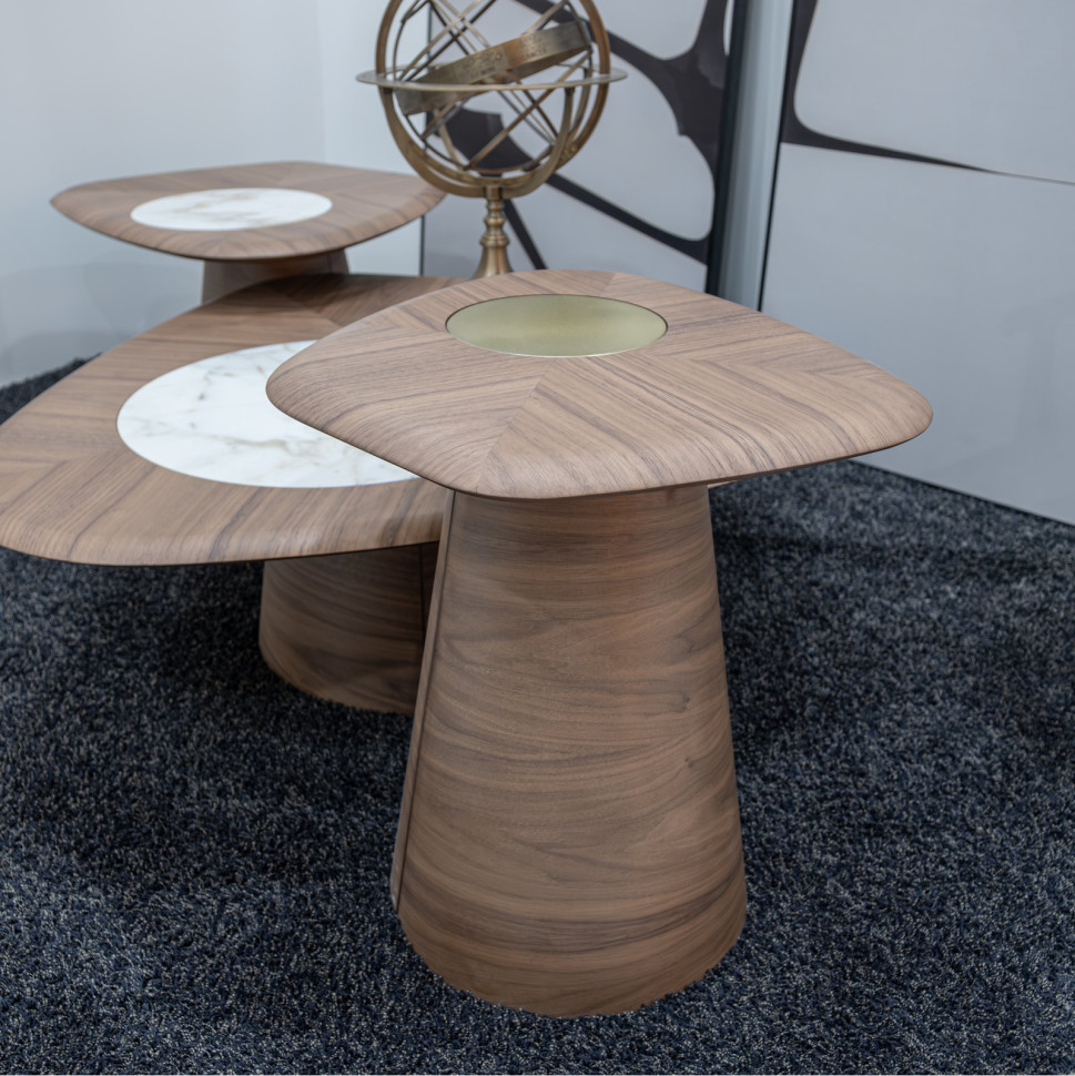 Приставной столик Hurtado Legacy 55 x 50 x h55 см, натуральный матовый орех - фото товара