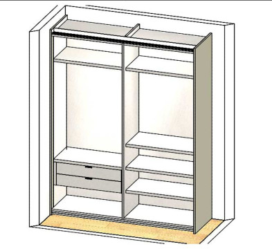 Гардероб Atena Mercantini By M.C. E X Po 220 x 59,5 x 257h nc110521