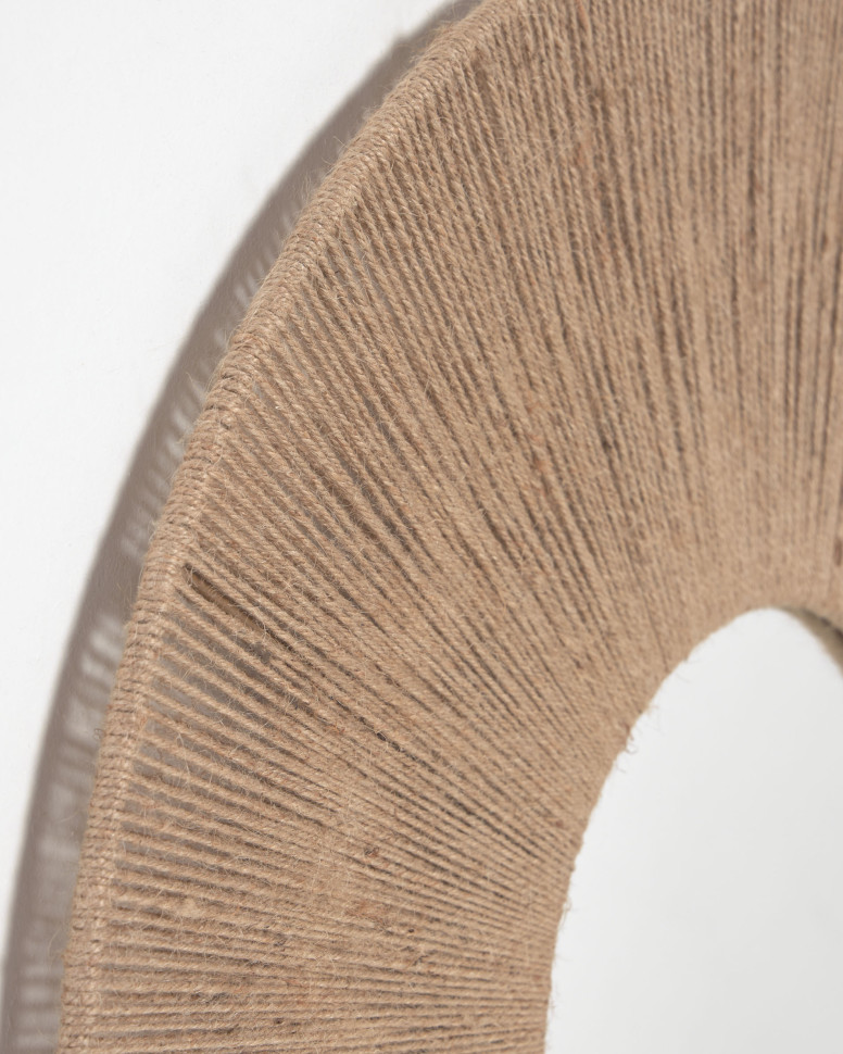 Зеркало La Forma Damira диаметр 60 см, из натурального джута - стиль