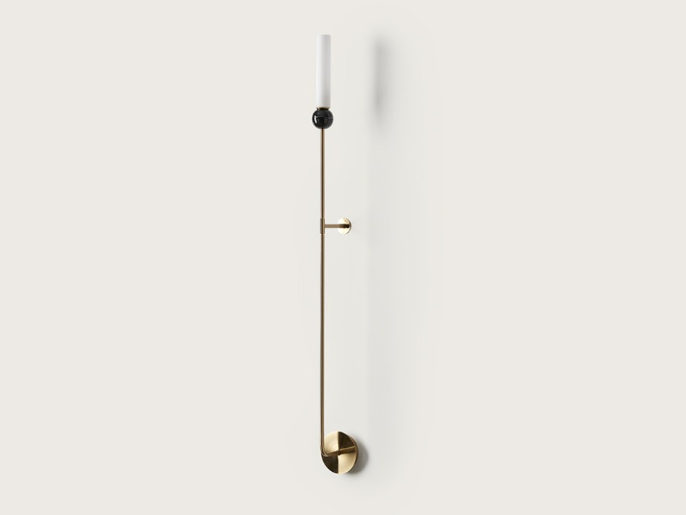 Бра Aromas del Campo Delie L 12 x h115 см, золотой металл, чёрный мрамор