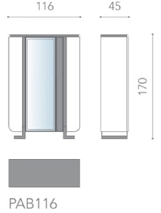 Размеры Витрина Asnaghi Pablo