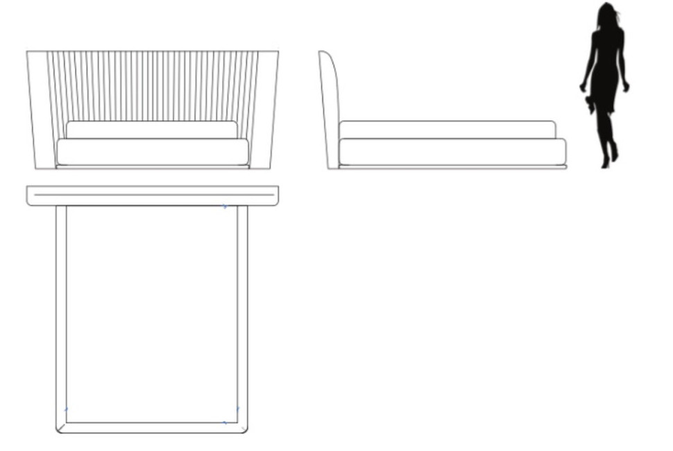 Кровать с решёткой Vivienne Fratelli Barri Vivienne 235 x 230 x 110h nc89767