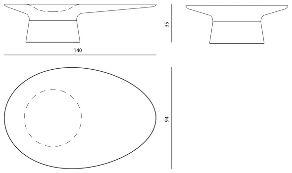 Размеры Журнальный стол Visionnaire Rupert