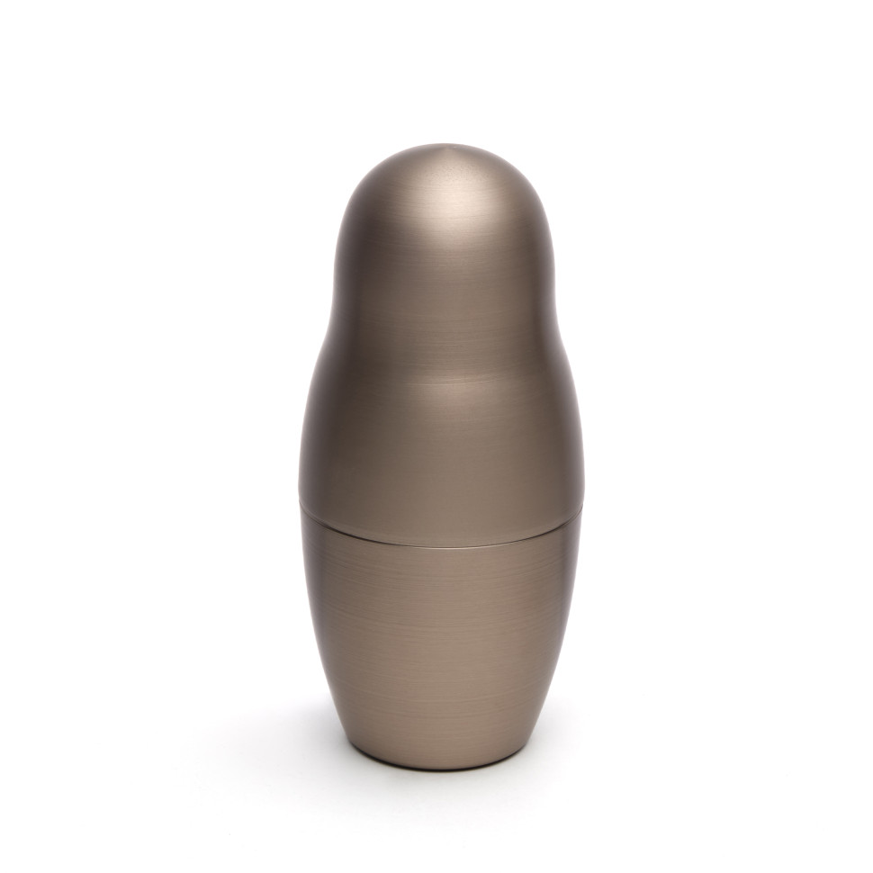 Шейкер KNIndustrie Матрёшка, 350 мл, бронзовый, алюминий