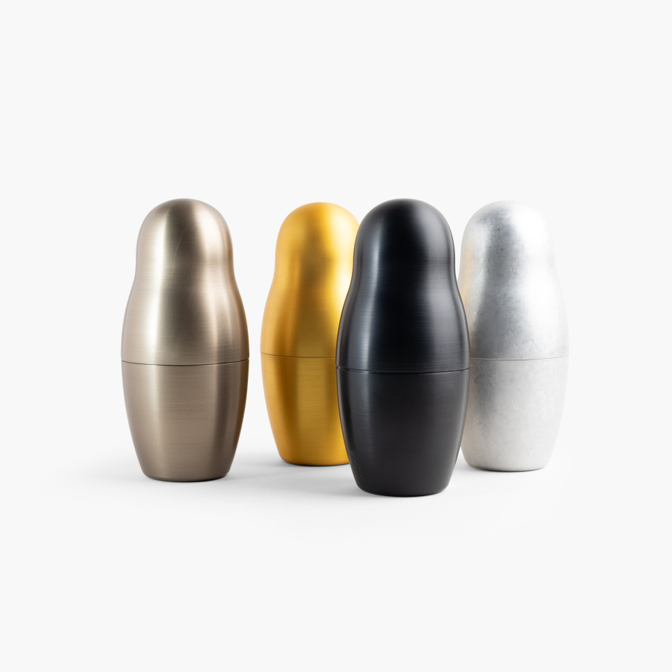 Шейкер KNIndustrie Матрёшка, 350 мл, бронзовый, алюминий