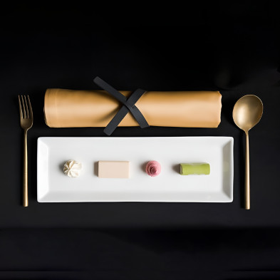 Блюдо прямоугольное SchonhuberFranchi Breakfast &amp; Lounge Collection, 43,4 x 15,4 см, белое, фарфор