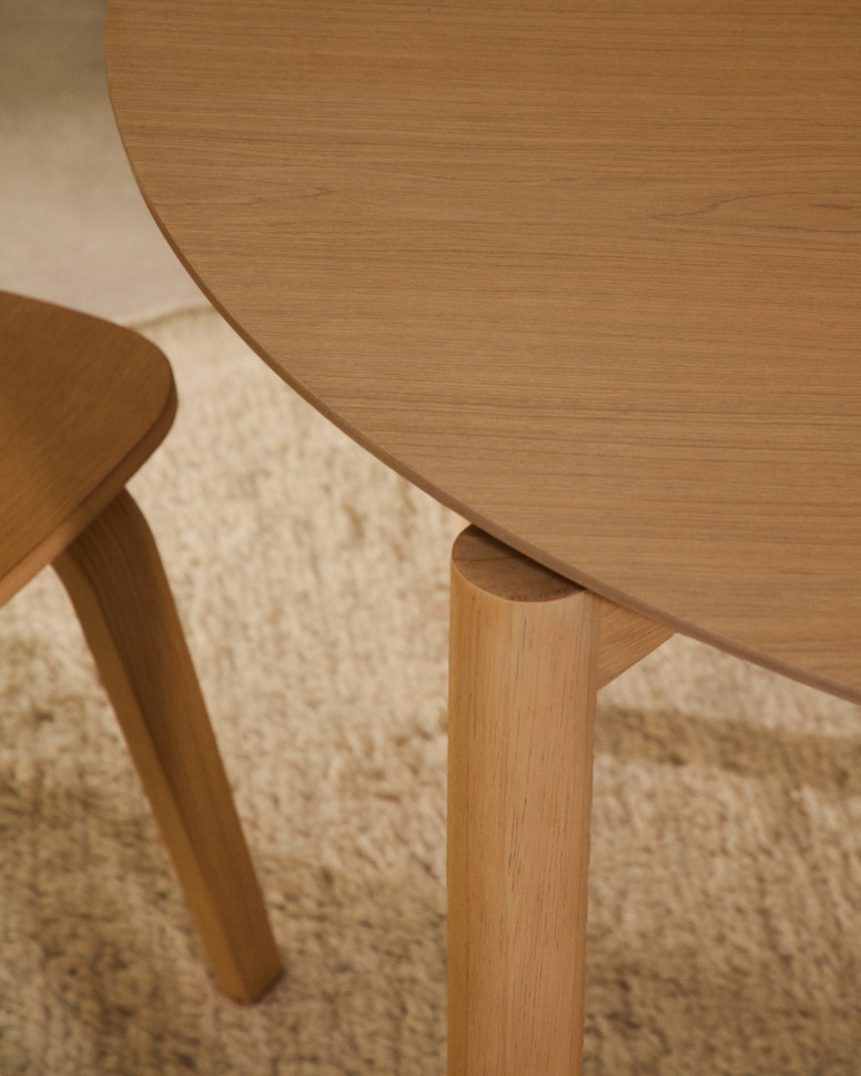 Круглый стол La Forma Indara диаметр 110 x h75 см, натуральный