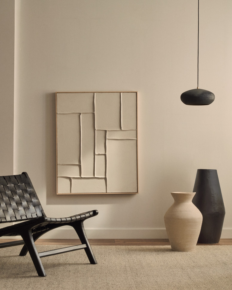 Подвесной светильник La Forma Inda диаметр 30 см, чёрный - материал