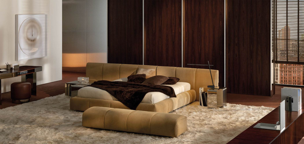 Кровать Minotti Ruffle - материал