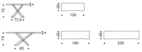 Размеры Консоль Cattelan italia Terminal consolle