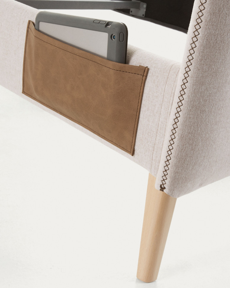 Кровать La Forma Lydia 108 x 203 x h96 см, бежевая