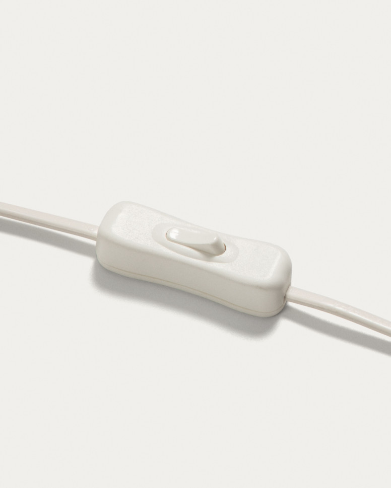 Настольная лампа La Forma Erna 26 x 26 x h46 см, из белой керамики и бамбука