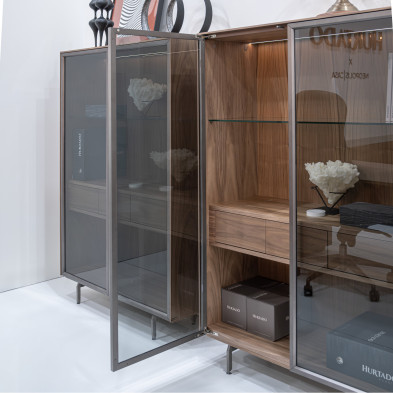 Витрина Hurtado Link 107 x 40 x h161 см, американский орех