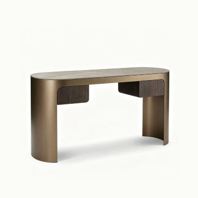 Письменный стол Fratelli Barri Loreto 145 x 45 x h76 см, с керамической столешницей и латунным основанием