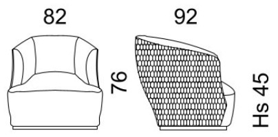 Размеры Кресло Dv home collection Venice Размеры Кресло Dv home collection Venice