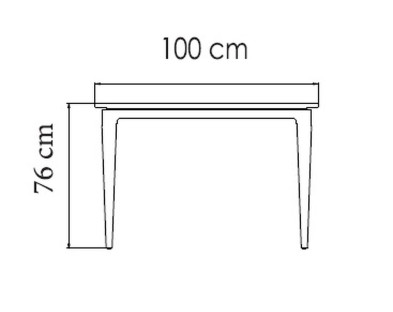 Обеденный стол Serpent Skyline Design Moma 100 x 100 x 76h nc67713