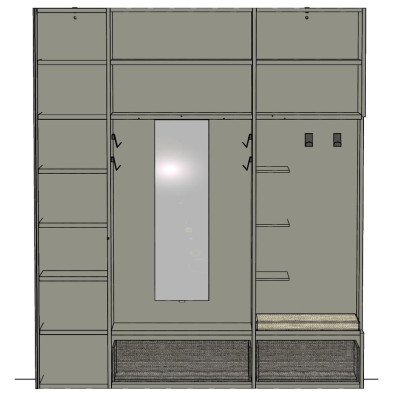 Прихожая Caccaro Freed Home 227,5 x 42,7 x 263,6h nc104817