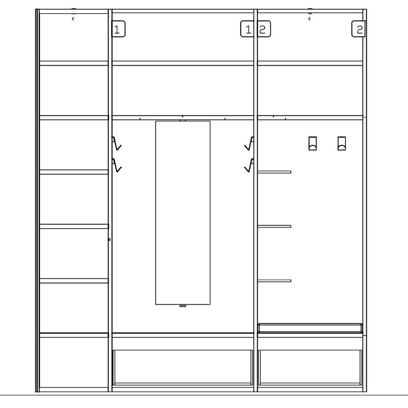 Прихожая Caccaro Freed Home 227,5 x 42,7 x 263,6h nc104817