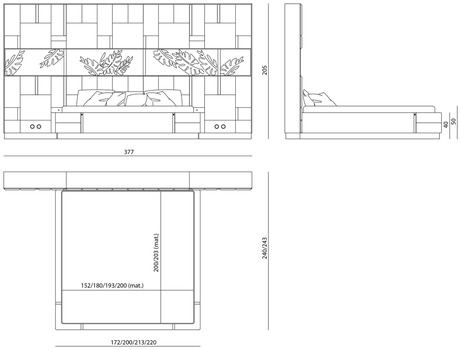 Размеры Кровать Visionnaire Beloved Art