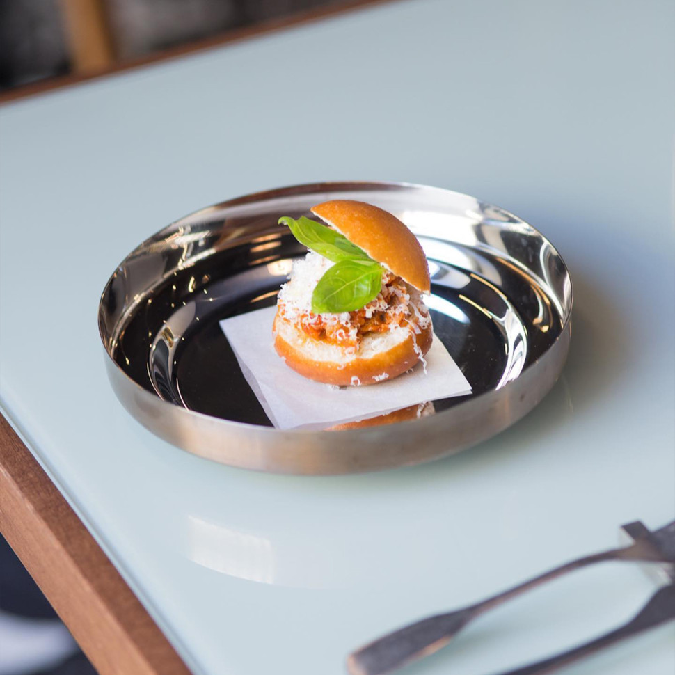 Блюдо для подачи SchonhuberFranchi Servire in tavola, диаметр 20 см, h2,5 см, нержавеющая сталь, медь