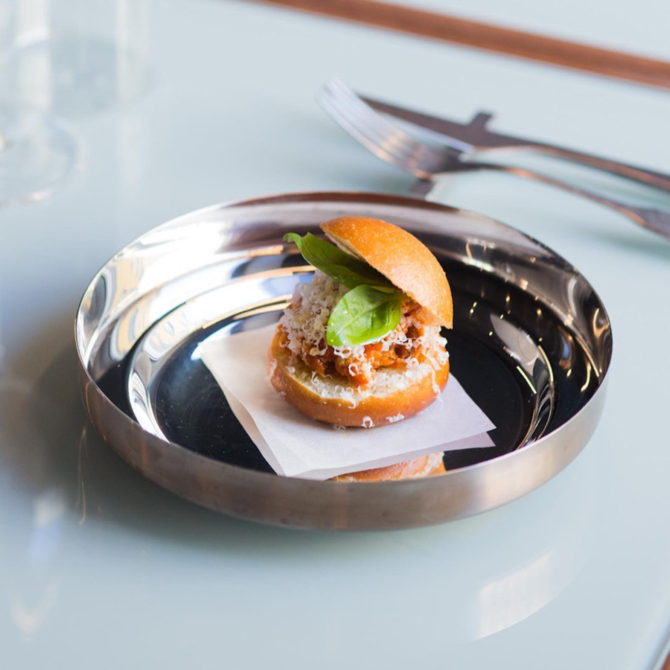 Блюдо для подачи SchonhuberFranchi Servire in tavola, диаметр 20 см, h2,5 см, нержавеющая сталь, медь