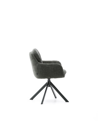 Кресло вращающееся La Forma Lexa 59 x 60 x h84 см, из зелёного шенилла