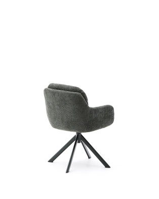 Кресло вращающееся La Forma Lexa 59 x 60 x h84 см, из зелёного шенилла