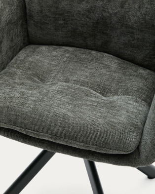Кресло вращающееся La Forma Lexa 59 x 60 x h84 см, из зелёного шенилла