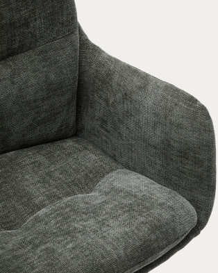 Кресло вращающееся La Forma Lexa 59 x 60 x h84 см, из зелёного шенилла