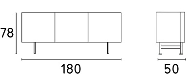Размеры Буфет Calligaris Horizon CS6017-4b
