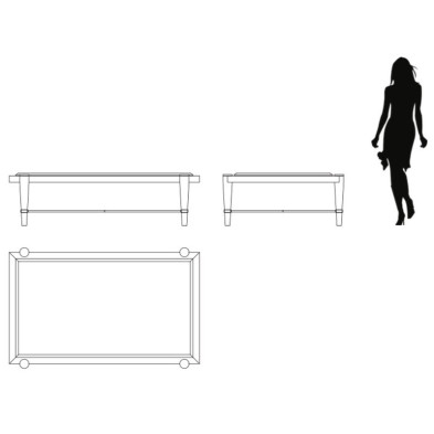 Журнальный столик Jackie Fratelli Barri Jackie 145 x 85 x 40h nc89772