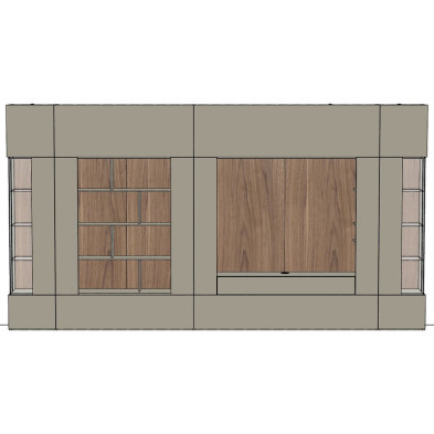 Книжный шкаф Caccaro Freed Home 452,5 x 42,7 x 244,9h nc104818