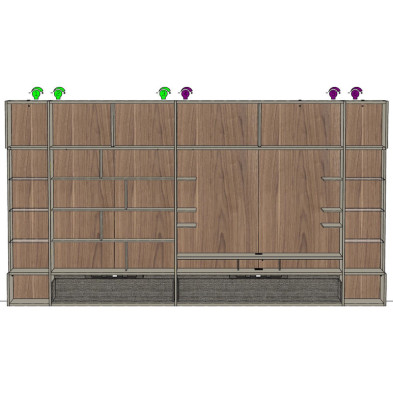 Книжный шкаф Caccaro Freed Home 452,5 x 42,7 x 244,9h nc104818