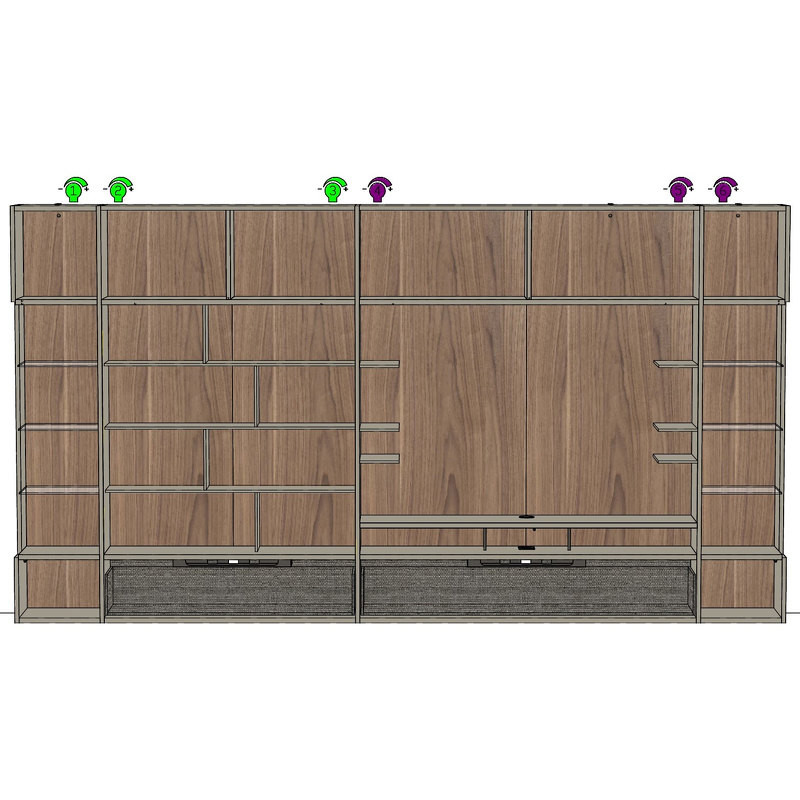 Книжный шкаф Caccaro Freed Home 452,5 x 42,7 x 244,9h nc104818