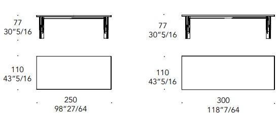 Размеры Стол Reflex Glamour Belle epoque 72 Размеры Стол Reflex Glamour Belle epoque 72