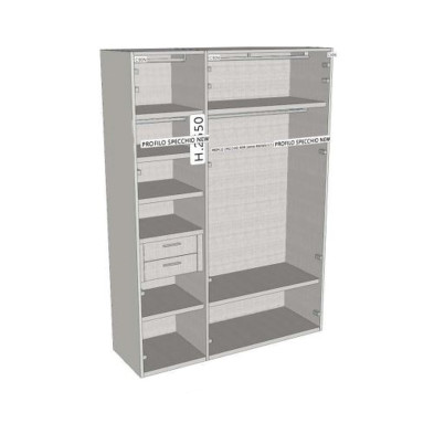 Гардероб Profilo Spehhio Tomasella Sistema Armadi 182 x 63 x 255h nc111008