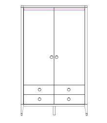 Гардероб Fratelli Barri Modena 120 x 60 x 200h nc47279