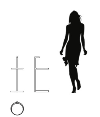 Приставной столик Vivienne Fratelli Barri Vivienne 71h x ø26 nc89806