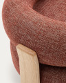 Кресло La Forma Granite 87,5 x 83,5 x h67 см, из терракотового шенилла, массив ясеня