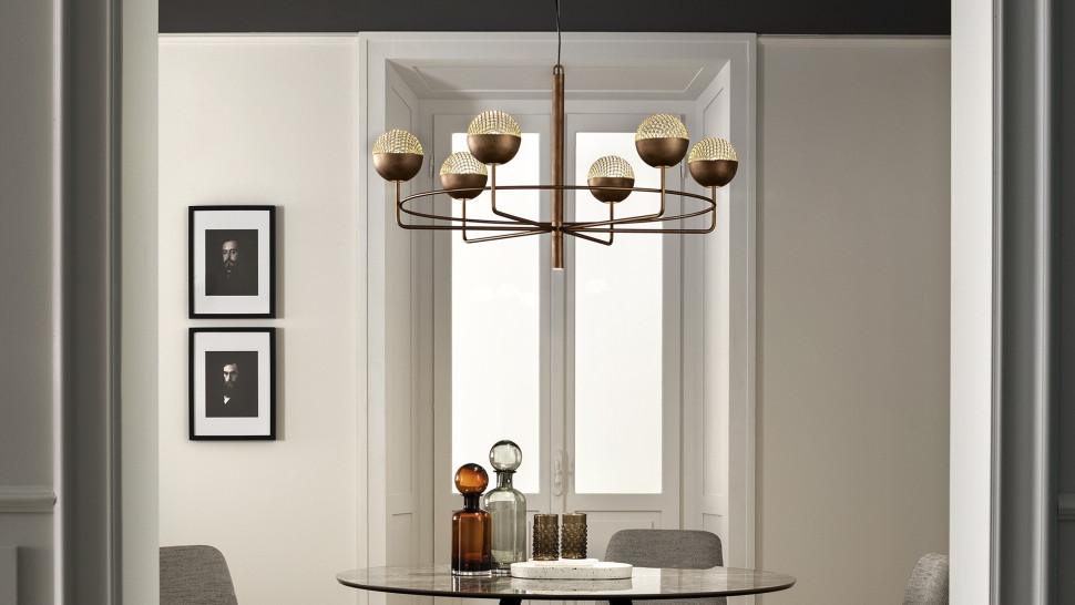 Светильник люстра Masiero Iglu Suspension Round - материал