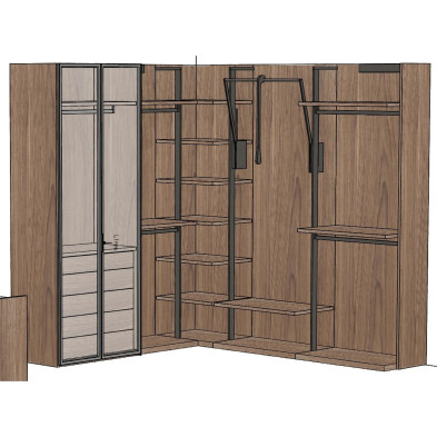 Гардеробная система Caccaro Freed Home 277,5 x 240 x 263,6h nc111574