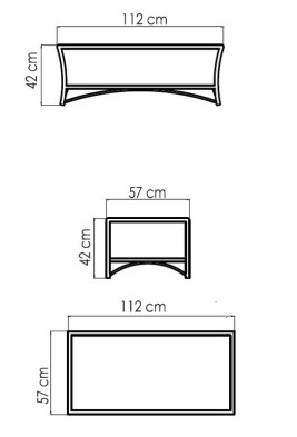 Журнальный столик Arena Skyline Design Arena 112 x 57 x 42h nc67719