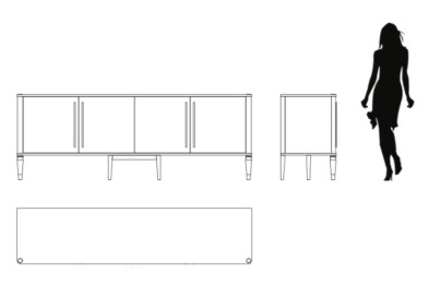 Буфет Lloyd Fratelli Barri Lloyd 220 x 52 x 80h nc89788