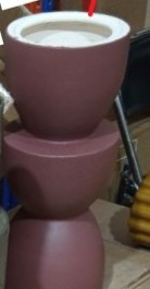 Журнальный столик Aromas del Campo Metric 50 x h48,8 см, чёрный металл, бордовый