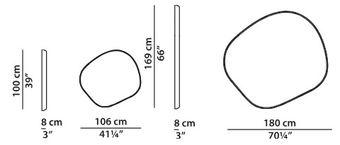 Размеры Зеркало Baxter Fluid