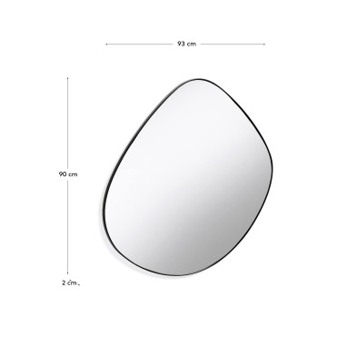 Зеркало La Forma Anera 93 x 2 x h90 см, чёрное