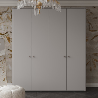 Гардероб Fratelli Barri Alba 212,2 x 59,5 x h241 см, матовый лак цвета слоновой кости