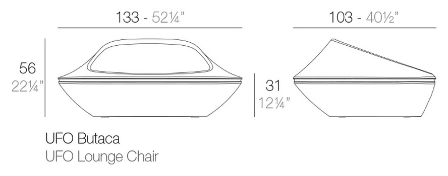 Размеры Кресло Vondom Ufo