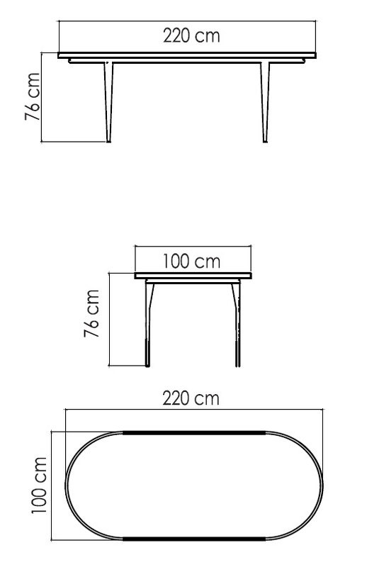 Обеденный стол Arena Skyline Design Arena 220 x 100 x 76h nc67722